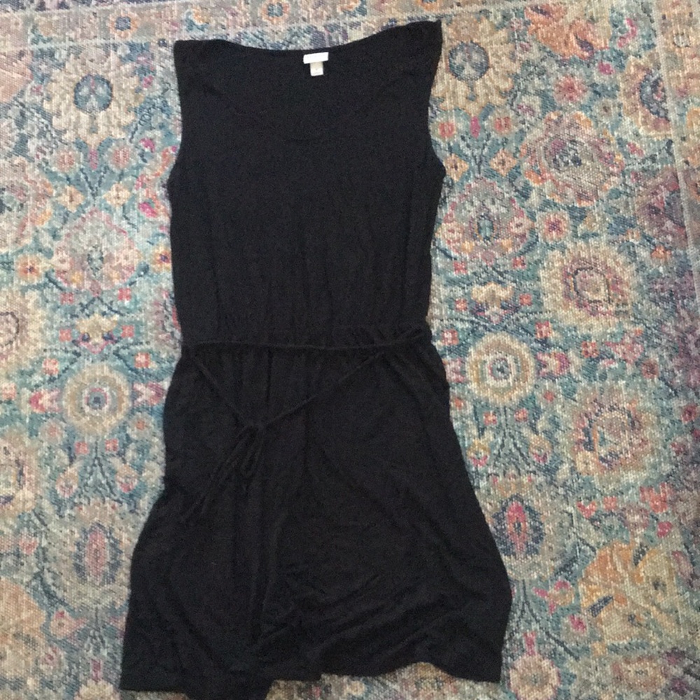 Casual black a line dress